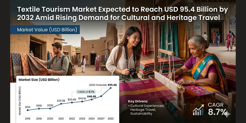 Textile Tourism Market Expected to Reach USD 95.4 Billion by 2032 Amid Rising Demand for Cultural and Heritage Travel 